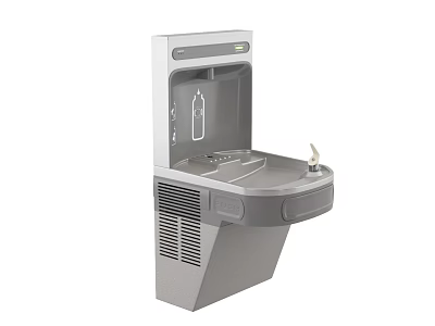 Wall Mounted Water Fountain With Bottle Filling Station And Modern Design 3d model