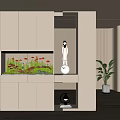 Modern Decorative Cabinet Fish Tank Partition Cabinet 3d model