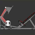 Red And Gray Adjustable Fitness Equipment With Ergonomic Seat For Strength Training