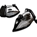 Black And Silver Electric Irons For Home Use With Plug And Modern Design