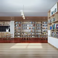 modern library 3d model