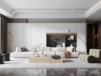 modern living room 3d model