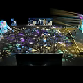 Dynamic Stage Light Show With Colorful Beams And Modern Tech Elements