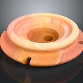 Elegant Orange Circular Agate Jewelry Pendant With Smooth Glossy Surface Design
