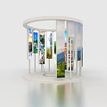Circular Display Stand With Multiple Scenic Architectural Images Photo Check in Spot