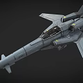 Gray Fighter Jet 3D Model With Sleek Aerodynamic Structure And Twin Engines 3d model