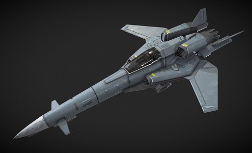 Sci-fi Fighter 3d model