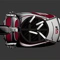 Wilson Golf Bag with Golf Clubs Inside Displayed on Black Background
