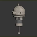 Metallic Robot Character Design With Round Eyes Extended Arms And Legs Structure
