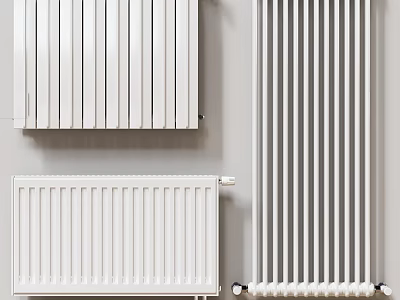 Modern White Radiator Designs For Home Interior With Wall Mounted And Floor Standing Types 3d model