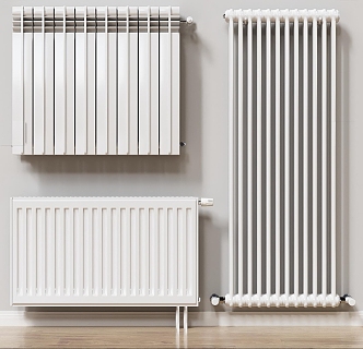 Modern heating pipe radiator 3d model