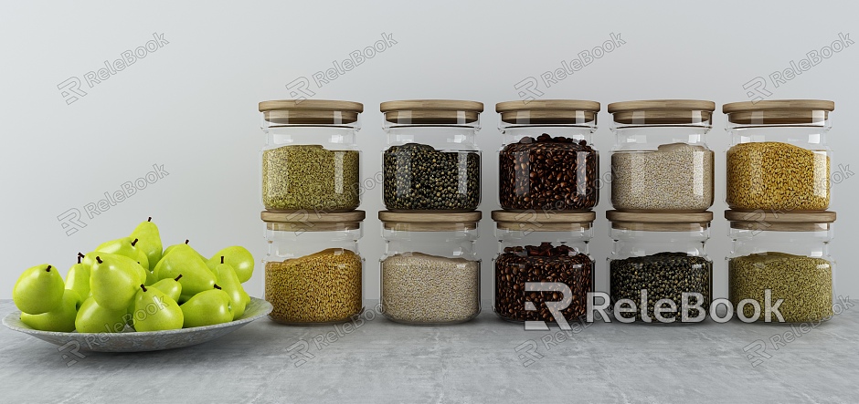 Modern glass jar kitchen seasoning supplies model