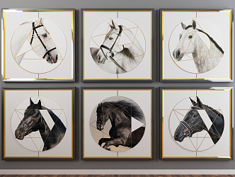 Modern Animal Painting Hanging Painting 3d model