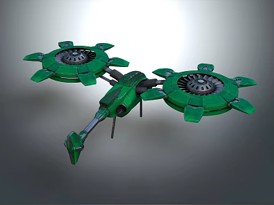 Green Electronic Gas Stove With Two Burners For Modern Kitchen Cooking 3d model
