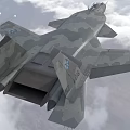 Military Fighter Jets Flying In Formation In Sky 3d model