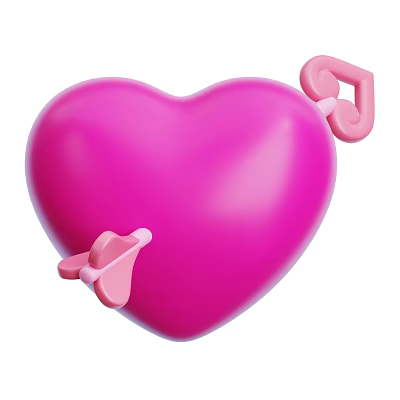 Modern Love Valentine's Day Decorations Cartoon Love 3d model