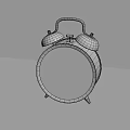 Alarm clock ornaments retro style 3d model