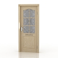 Modern Interior Door Solid Wood Door 3d model