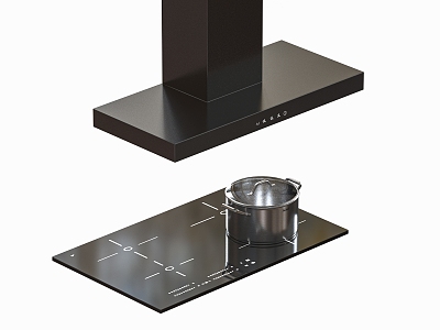 Induction Cooker Stove Kitchen Appliances 3d model