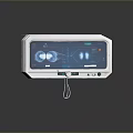 White Medical Monitor Display With Lung Images Vital Signs Data And Control Buttons