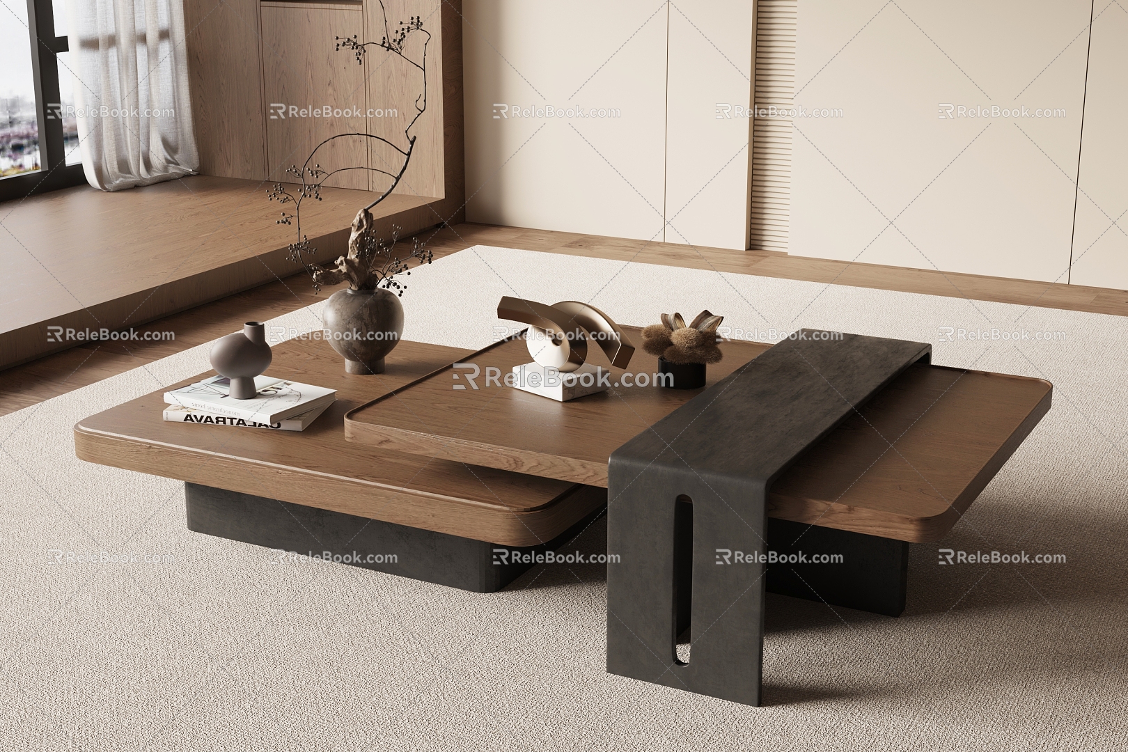 New Chinese Song Style Coffee Table 3d model