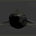 Realistic 3D Model of a Majestic Whale Aquatic Animal on Gray Background