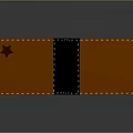 Stylish Orange and Black Daily Accessory with Star Pattern and Stitched Details for Everyday Use