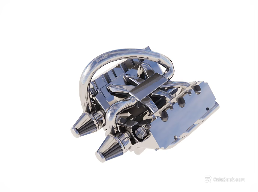 Stainless Steel Mechanical Clamp Component With Ring Structure And Fasteners 3d model