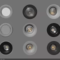 Recessed Spotlights Various White Black Frames With LED Light Sources