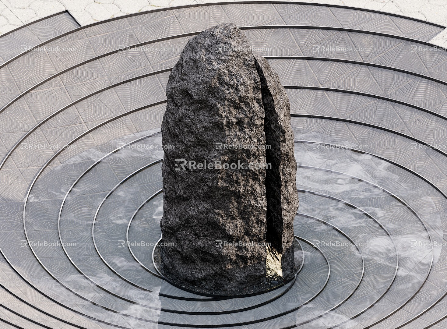 Stone landscape stone courtyard stone slice stone black mountain stone set stone solitary peak stone 3d model