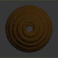 Brown Spiral Shaped Household Decorative Item With Multi Layer And White Specks