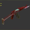 Modern Tactical Rifle With Orange And Black Accents And Metallic Body Design For Weapon Enthusiasts