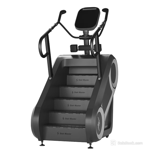 Stair Climber Fitness Equipment with Adjustable Steps Non Slip Pedals and Sturdy Handles 3d model 