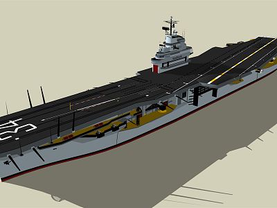 modern warship aircraft carrier model