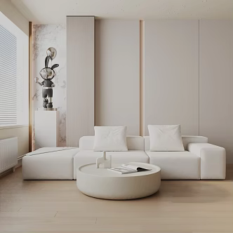 Modern three-seat sofa 3d model