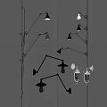 Various Modern Wall Lamps With Adjustable Arms In Black And White Designs
