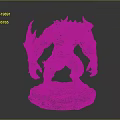 Mythical Demon Character 3D Model With Horns Wings And Muscular Build