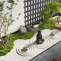 New Chinese Courtyard Landscape Landscape Plant Landscape Sits Courtyard Landscape Moss Landscape Dry Landscape 3d model