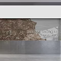 Modern Industrial Style Reception Counter With Exposed Brick Accent And Fresh Indoor Greenery Decoration