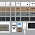 Different Types Of Switch Panels In Various Colors For Home Electrical Use