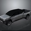 Modern Silver Black Pickup Truck With Sleek Design Open Bed And Alloy Wheels