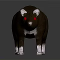3D Character Design of Brown Rat with Red Eyes and White Paws