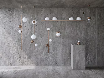 Modern lamp combination 3d model