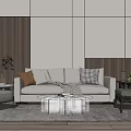 Modern Sofa Coffee Table Combination Sofa Coffee Table 3d model