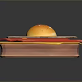 Fresh Fried Egg On Colorful Slices Arranged On Wooden Tray For Daily Use