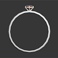 Shiny Silver Ring with Pink Gemstone Minimalist Design Elegant Accessory for Daily Wear