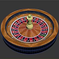 Classic Wooden Roulette Wheel With Red Black Green Number Layout And Smooth Design