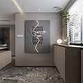 Modern Living and Dining Room Interior With Sofa Dining Table Large Windows And Area Rug