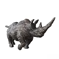 Artistic Textured Rhinoceros Sculpture As Unique Wall Decor For Home Decoration