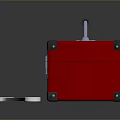 Red Industrial Toolbox With Adjustable Wrench For Equipment Maintenance Tasks